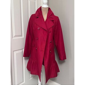 Beautiful Donatella Double Breasted Ruffle Hem Coat
